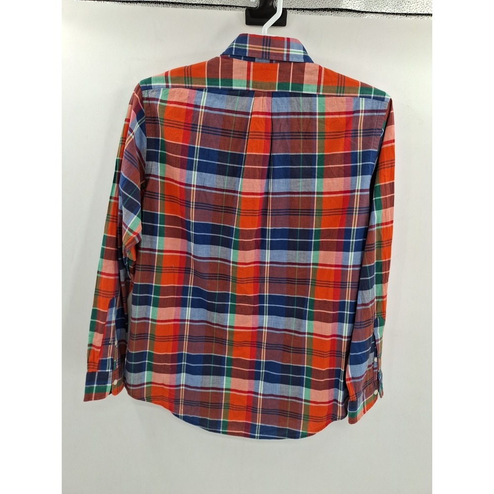 Vintage Ralph Lauren Shirt‎ Mens Large Orange  Plaid Button Up Long Sleeve - Picture 4 of 10